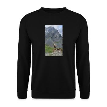 Bouquetin des Alpes - Sweat-shirt Unisexe - noir - Devant - Alina (178cm) & Michal (187cm)
