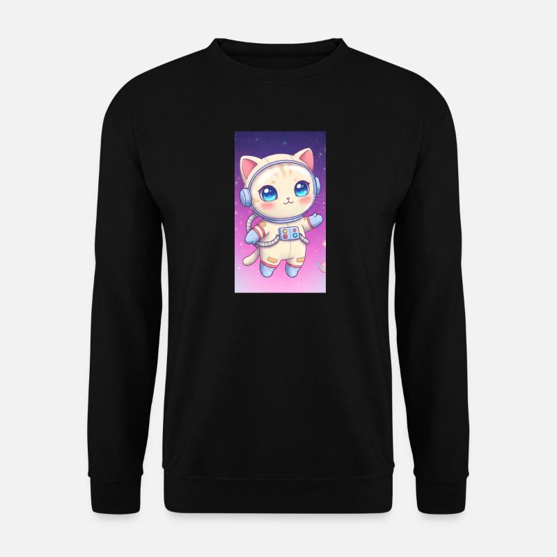 Astronaut kitten - Unisex Sweatshirt - black