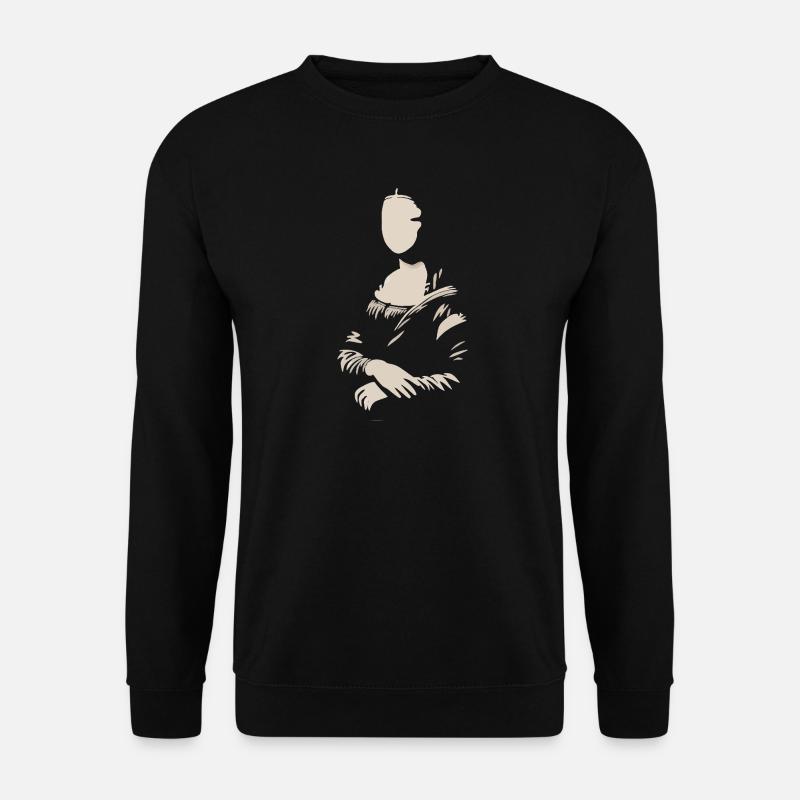 Mona Lisa (La Joconde) blank - Unisex Pullover - Schwarz