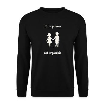 It's not impossible. - Unisex Sweatshirt - black - Front - Alina (178cm) & Michal (187cm)