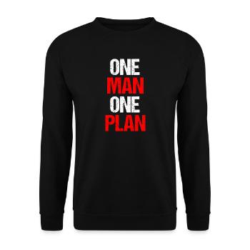 Un homme, un plan - Sweat-shirt Unisexe - noir - Devant - Alina (178cm) & Michal (187cm)