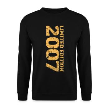 Limited Edition 2007 18. Geburtstag Geschenk - Unisex Pullover - Schwarz - Vorne - Alina (178cm) & Michal (187cm)