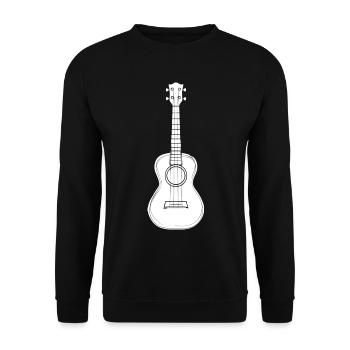 Ukulele Instrument Drawing - Unisex Sweatshirt - black - Front - Alina (178cm) & Michal (187cm)