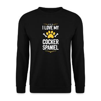 J’adore mon Cocker Spaniel - Sweat-shirt Unisexe - noir - Devant - Alina (178cm) & Michal (187cm)