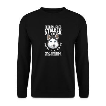 Drôle Husky Husky Propriétaire Husky Propriétaire Cadeau - Sweat-shirt Unisexe - noir - Devant - Alina (178cm) & Michal (187cm)
