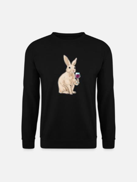 Rabbit Red Wine - Unisex Sweatshirt - black