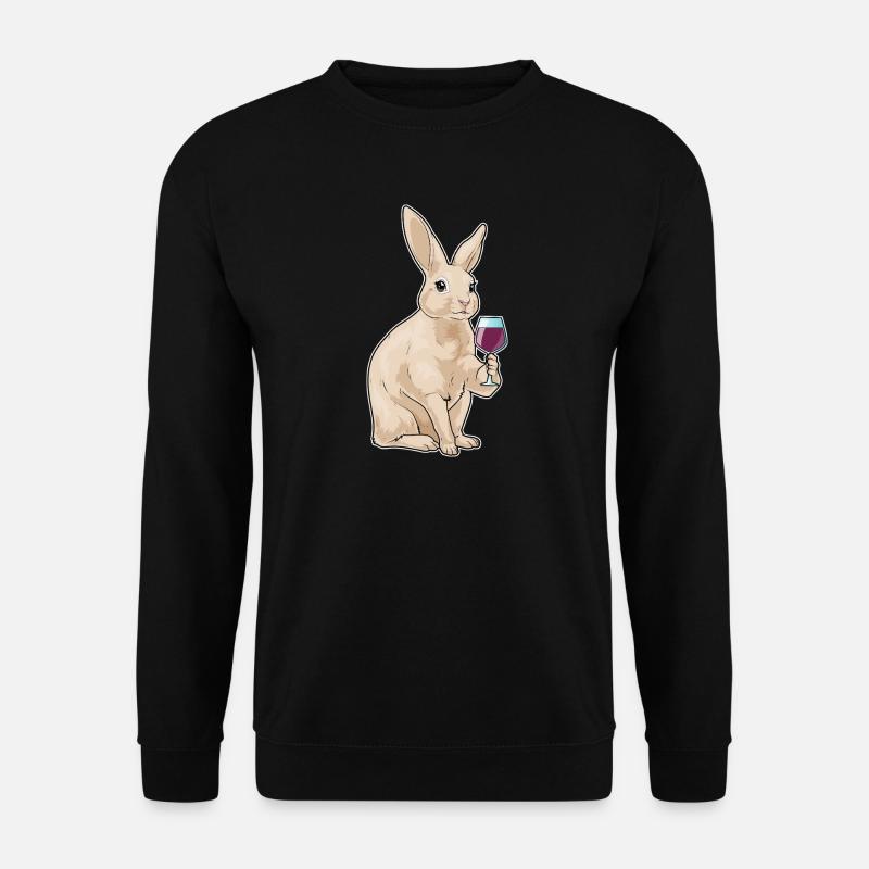 Rabbit Red Wine - Unisex Sweatshirt - black