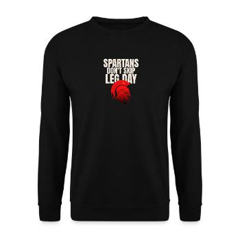 Überspring es nicht - Unisex Pullover - Schwarz - Vorne - Alina (178cm) & Michal (187cm)