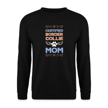 Certified Border Collie Mom - Unisex Sweatshirt - black - Front - Alina (178cm) & Michal (187cm)