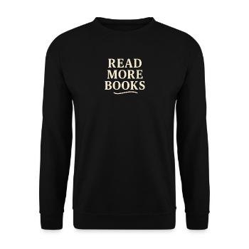 Read More Books - Unisex Sweatshirt - black - Front - Alina (178cm) & Michal (187cm)
