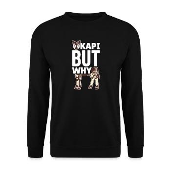 Okapi Lovers Okapi Animal Rare Wildlife Love - Unisex Sweatshirt - black - Front - Alina (178cm) & Michal (187cm)