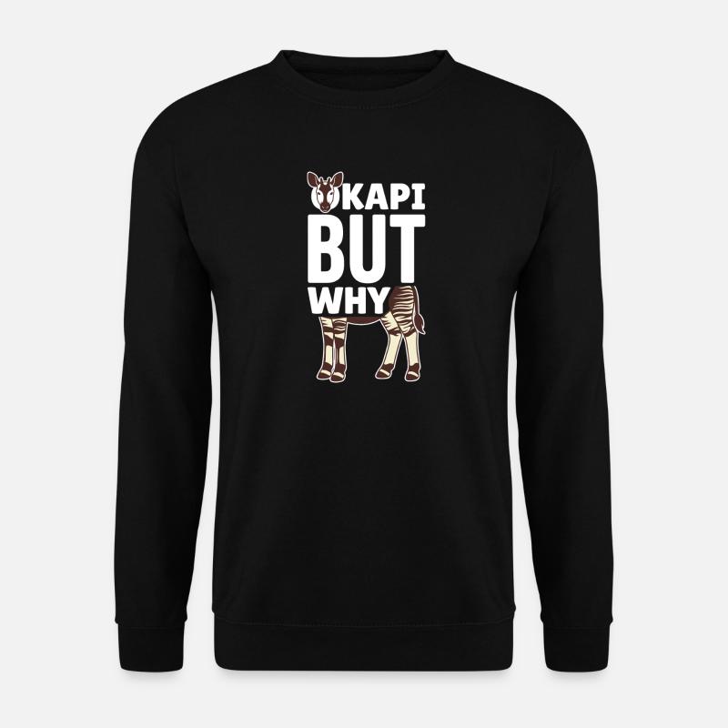 Okapi-liebhaber Okapi-tier Seltene Tierweltliebe - Unisex Pullover - Schwarz
