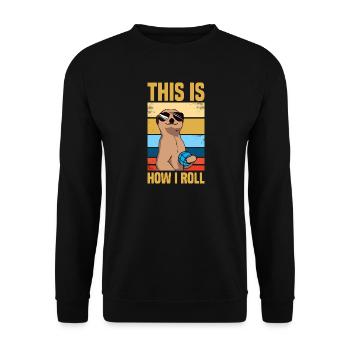 This is how i roll Petanque Boule Boule Player - Unisex Sweatshirt - black - Front - Alina (178cm) & Michal (187cm)
