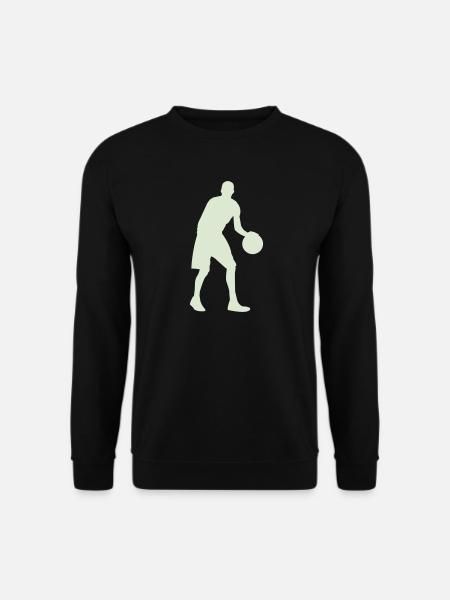 Silhouette de basket vert pastel - Sweat-shirt Unisexe - noir