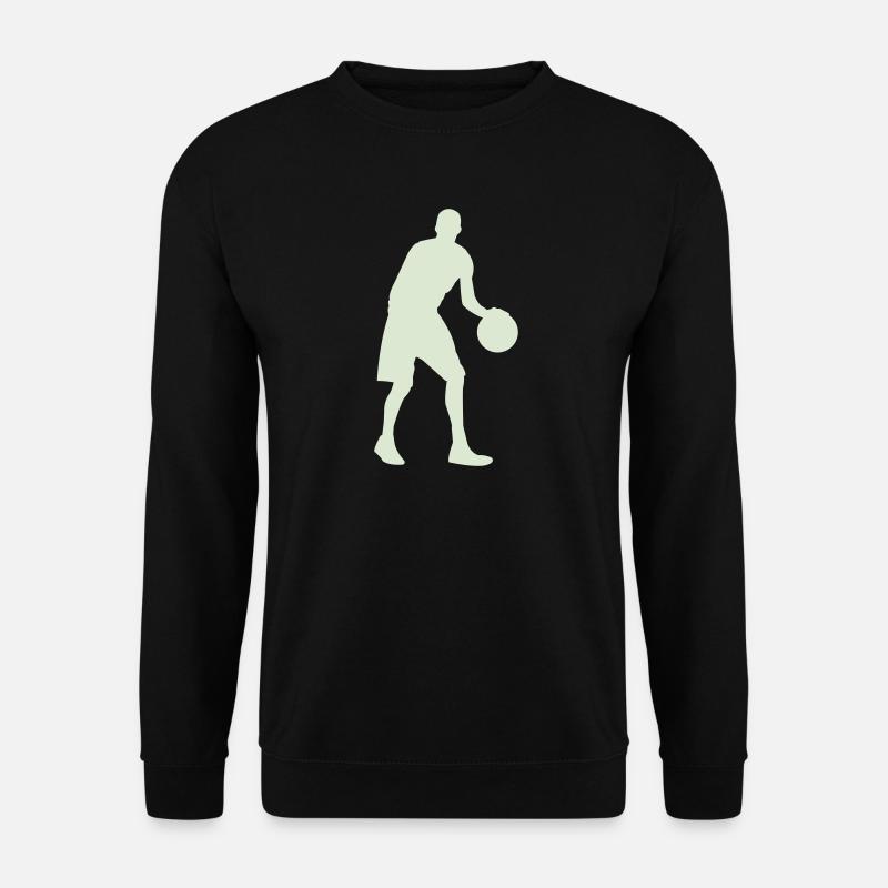 Silhouette de basket vert pastel - Sweat-shirt Unisexe - noir