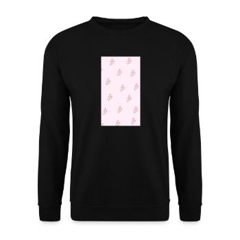 Bouquet de fleurs aquarelles roses - Sweat-shirt Unisexe - noir - Devant - Alina (178cm) & Michal (187cm)