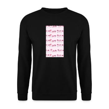 Bouquet de fleurs aquarelles roses - Sweat-shirt Unisexe - noir - Devant - Alina (178cm) & Michal (187cm)