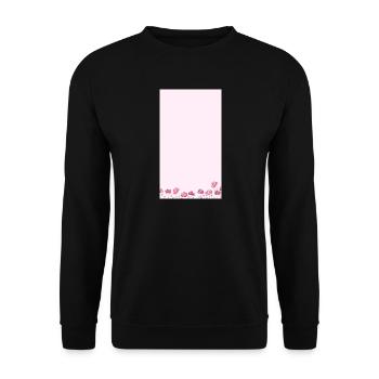 Bouquet de fleurs aquarelles roses - Sweat-shirt Unisexe - noir - Devant - Alina (178cm) & Michal (187cm)