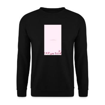 Bouquet de fleurs aquarelles roses - Sweat-shirt Unisexe - noir - Devant - Alina (178cm) & Michal (187cm)