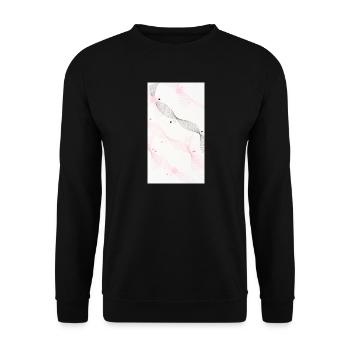 Bouquet de fleurs aquarelles roses - Sweat-shirt Unisexe - noir - Devant - Alina (178cm) & Michal (187cm)