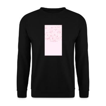 Bouquet de fleurs aquarelles roses - Sweat-shirt Unisexe - noir - Devant - Alina (178cm) & Michal (187cm)