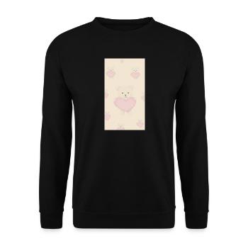 Bouquet de fleurs aquarelles roses - Sweat-shirt Unisexe - noir - Devant - Alina (178cm) & Michal (187cm)