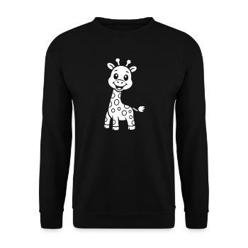 Motif de Safari pour enfants en silhouette de girafe - Sweat-shirt Unisexe - noir - Devant - Alina (178cm) & Michal (187cm)