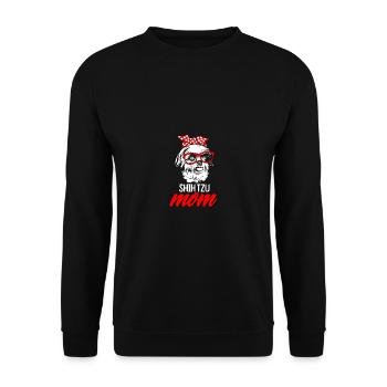 Shih tzu maman shitzu terrier - Sweat-shirt Unisexe - noir - Devant - Alina (178cm) & Michal (187cm)