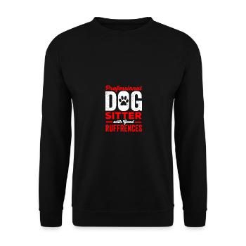 Professional dog sitter with good ruffrences pet - Unisex Pullover - Schwarz - Vorne - Alina (178cm) & Michal (187cm)