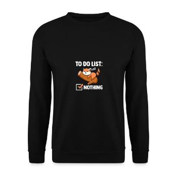 To do list nothing red pandas cute red panda - Unisex Sweatshirt - black - Front - Alina (178cm) & Michal (187cm)