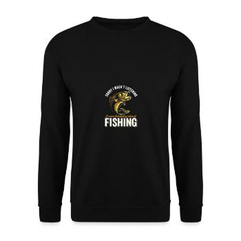 Funny Sorry I Wasn't Listening I Thinking About - Unisex Pullover - Schwarz - Vorne - Alina (178cm) & Michal (187cm)
