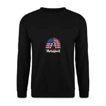 Red White Blue Respiratory Therapist Crew 4th Of - Unisex Pullover - Schwarz - Vorne - Alina (178cm) & Michal (187cm)
