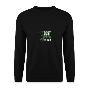 Funny Best Papa By Par Father's Day Funny Golf - Unisex Sweatshirt - black - Front - Alina (178cm) & Michal (187cm)