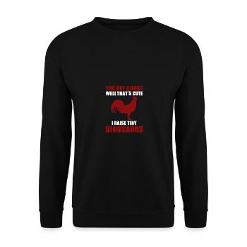 Tu as un chien bien qui est mignon J’élève un minuscule - Sweat-shirt Unisexe - noir - Devant - Alina (178cm) & Michal (187cm)