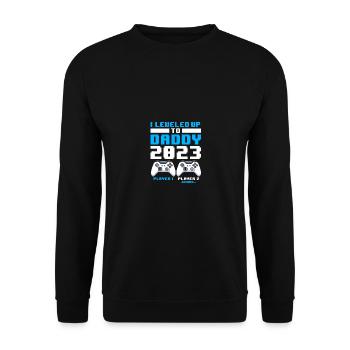 Je suis monté au niveau de papa 2023 bientôt papa pères - Sweat-shirt Unisexe - noir - Devant - Alina (178cm) & Michal (187cm)