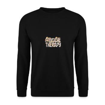 Floral Physical Therapist Flowers Physical Therapy - Unisex Sweatshirt - black - Front - Alina (178cm) & Michal (187cm)