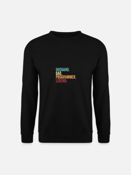 Funny Vintage Husband Dad Programmer Legend - Unisex Pullover - Schwarz