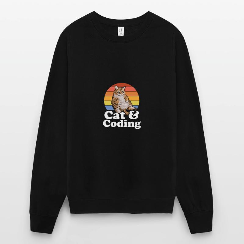 Chats et codage Codeur drôle Cat Lover Programmation Sweat-shirt Unisexe