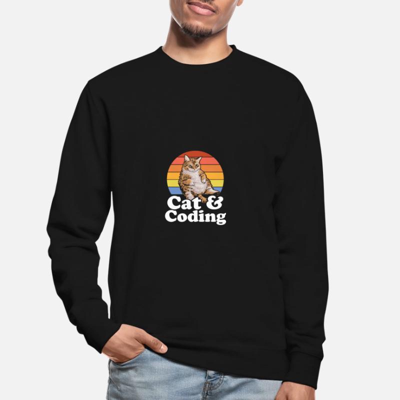 Cats And Coding Funny Coder Cat Lover Programming Unisex Pullover