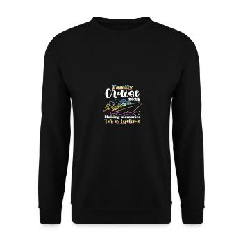 Bateau de croisière familial 2023 Faire des souvenirs pour un - Sweat-shirt Unisexe - noir - Devant - Alina (178cm) & Michal (187cm)