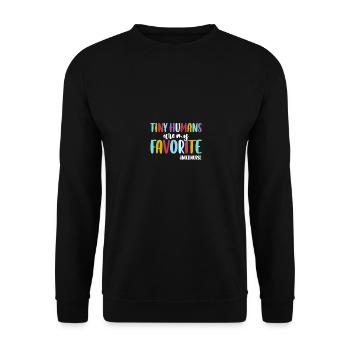 Tiny Humans Are My Favorite Funny NICU Nurse - Unisex Sweatshirt - black - Front - Alina (178cm) & Michal (187cm)