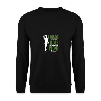 Golfing Player I Made Bogey On Every Hole Funny - Unisex Sweatshirt - black - Front - Alina (178cm) & Michal (187cm)
