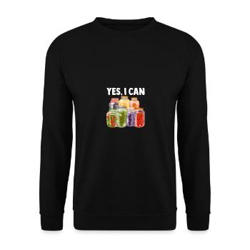 Drôle de conservation des aliments Oui, je peux mariner en pot - Sweat-shirt Unisexe - noir - Devant - Alina (178cm) & Michal (187cm)