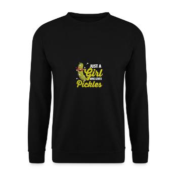 Cornichon pour femmes Filles Cornichons à l’aneth Cornichon - Sweat-shirt Unisexe - noir - Devant - Alina (178cm) & Michal (187cm)
