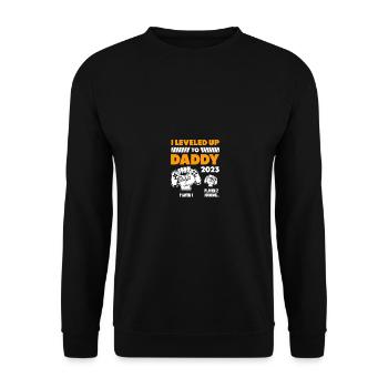 Je suis monté au niveau de papa 2023 bientôt papa pères - Sweat-shirt Unisexe - noir - Devant - Alina (178cm) & Michal (187cm)