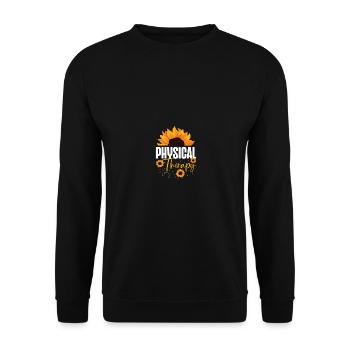 Physiothérapeute floral Flower Physical Therapy - Sweat-shirt Unisexe - noir - Devant - Alina (178cm) & Michal (187cm)