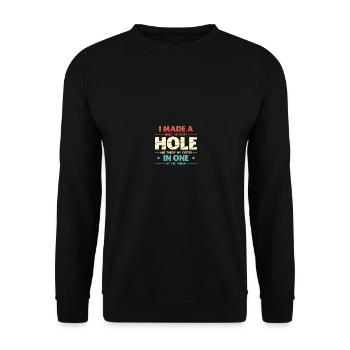 Golfing Player I Made Bogey On Every Hole Funny - Unisex Sweatshirt - black - Front - Alina (178cm) & Michal (187cm)