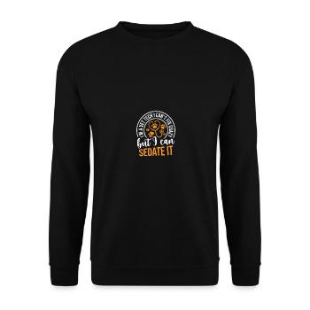 Vet Tech Veterinary I Can't Fix Crazy Assistant - Unisex Sweatshirt - black - Front - Alina (178cm) & Michal (187cm)
