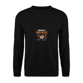 Anatomie d’un cochon d’Inde de pomme de terre à fourrure - Sweat-shirt Unisexe - noir - Devant - Alina (178cm) & Michal (187cm)