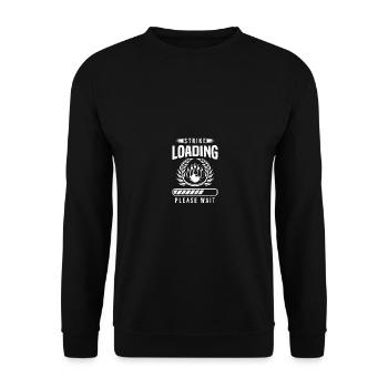 Strike Loading Please Wait Funny Bowling - Unisex Pullover - Schwarz - Vorne - Alina (178cm) & Michal (187cm)